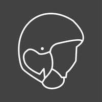 Unique Helmet Vector Line Icon