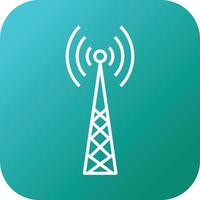 Unique Telecom Tower Vector Line Icon