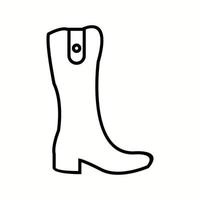 Unique Long boot Vector Line Icon
