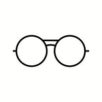 Unique Vintage Glasses Vector Line Icon