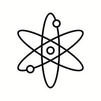 Unique Atom Vector Line Icon