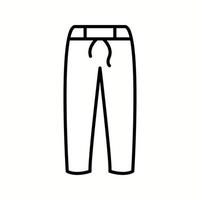 icono de línea de vector de pantalón único