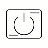 Unique Power Button Vector Line Icon