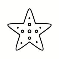 Unique Starfish Vector Line Icon