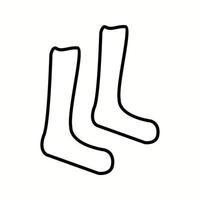 Unique Pair Of Sock Vector Line Icon