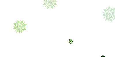 Light green vector template with ice snowflakes.