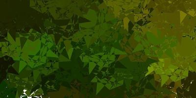 Dark Green vector texture with random triangles.