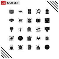 25 iconos creativos, signos y símbolos modernos de desayuno, oración, visión, oración, aplicación móvil, elementos de diseño vectorial editables vector