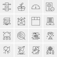 16 Business Universal Icons Vector Creative Icon Illustration to use in web and Mobile Related project