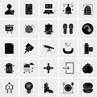 25 iconos de negocios universales vector ilustración de icono creativo para usar en proyectos relacionados con la web y dispositivos móviles