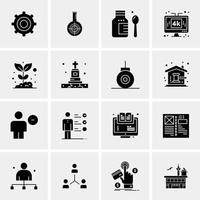 16 iconos universales de negocios vector ilustración de icono creativo para usar en proyectos relacionados con la web y dispositivos móviles