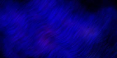 Dark BLUE vector background with curved lines.