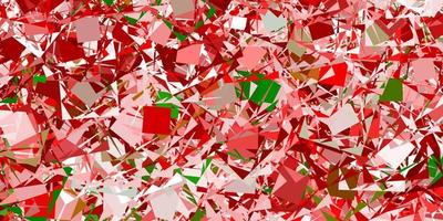 Light Green, Red vector background with polygonal forms.