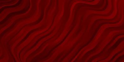 Dark Red vector background with bent lines.