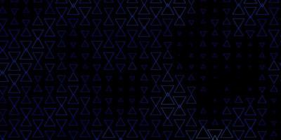 Dark BLUE vector texture with lines, triangles.