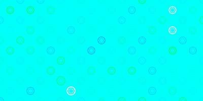 Light Green vector pattern with magic elements.