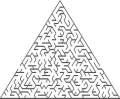 Vector pattern with a gray triangular 3D labyrinth.