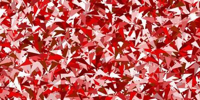 Light green, red vector background with polygonal forms.