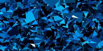 Dark BLUE vector backdrop with triangles, lines.