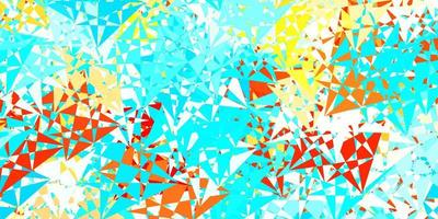 Light blue, yellow vector pattern with polygonal shapes.