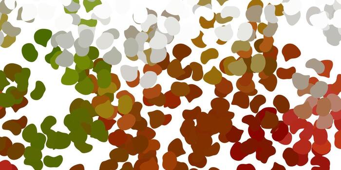 plantilla de vector verde claro, amarillo con formas abstractas.