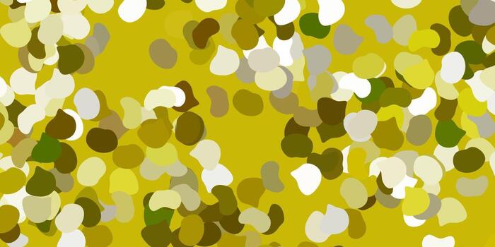 Light green, yellow vector background with random forms.