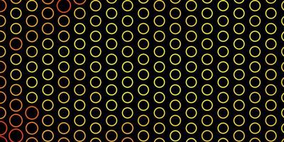Dark Yellow vector layout with circles.