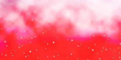 Light Red vector texture with beautiful stars.