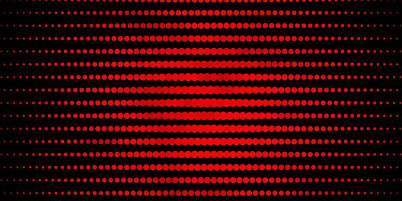 Dark Red vector background with circles.