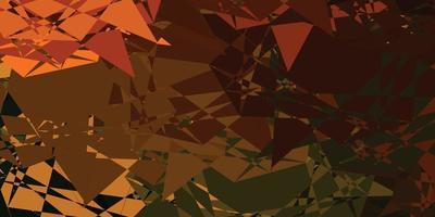 Dark Green, Yellow vector texture with random triangles.