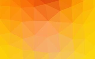 Light Yellow, Orange vector shining triangular background.