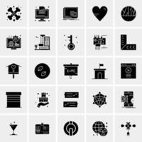 25 iconos de negocios universales vector ilustración de icono creativo para usar en proyectos relacionados con la web y dispositivos móviles