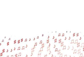 Light Red vector pattern with music elements.