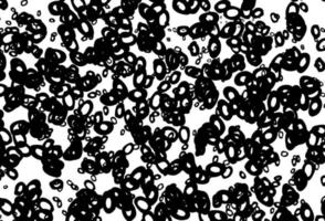 Black and white vector pattern with spheres.