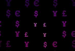 Dark purple vector layout with banking symbols.