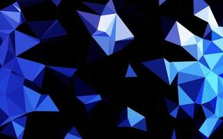 Dark BLUE vector low poly texture.