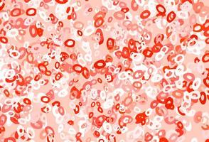 Light Red vector background with bubbles.