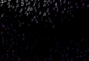 Dark Purple vector backdrop with music notes.