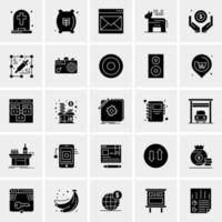 25 iconos de negocios universales vector ilustración de icono creativo para usar en proyectos relacionados con la web y dispositivos móviles