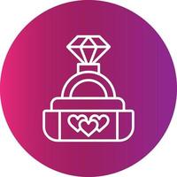 diseño de icono creativo de anillo de bodas vector