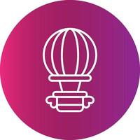 Hot Air Balloon Creative Icon Design vector