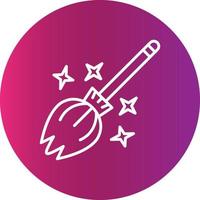 Magic Broom Creative Icon Design vector