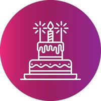 Birthday Cake Creative Icon Design vector