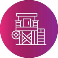 Lifeguard Tower Creative Icon Design vector