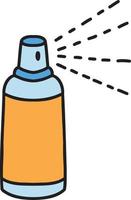 Hand Drawn alcohol spray bottle illustration vector