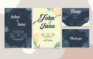 Simply Modern Casual Wedding Invitation vector