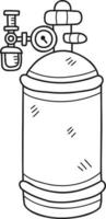 Hand Drawn oxygen Cylinder illustration vector