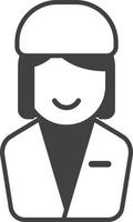 female nurse illustration in minimal style vector