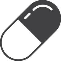 capsule pill illustration in minimal style vector