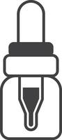 bottle and dropper illustration in minimal style vector